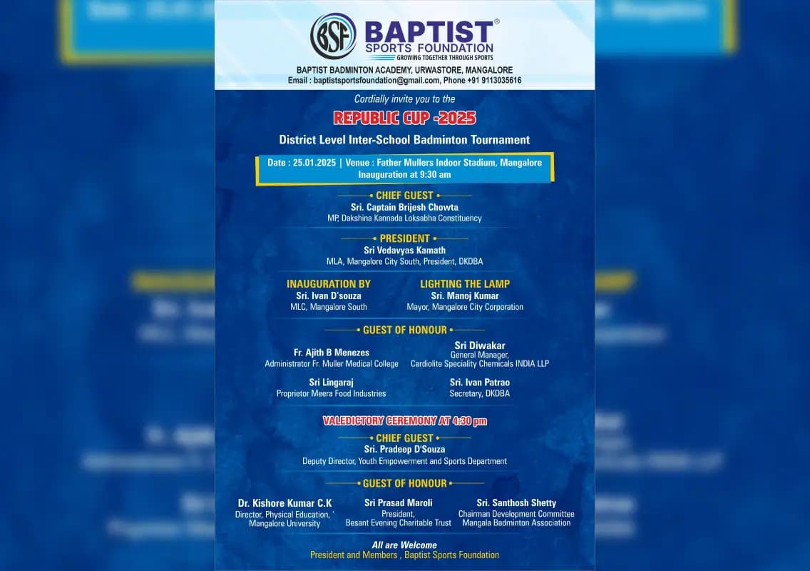 Baptist Sports Foundation to host Republic Cup 2025