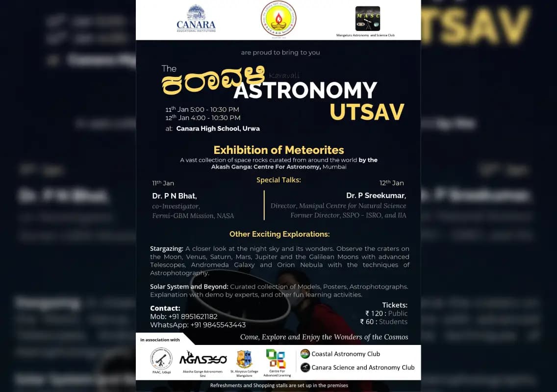 Karavali Astronomy Utsav to showcase wonders of the cosmos