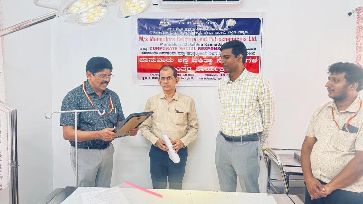 MRPL Donates Surgical Equipment to Veterinary Hospitals in Dakshina Kannada