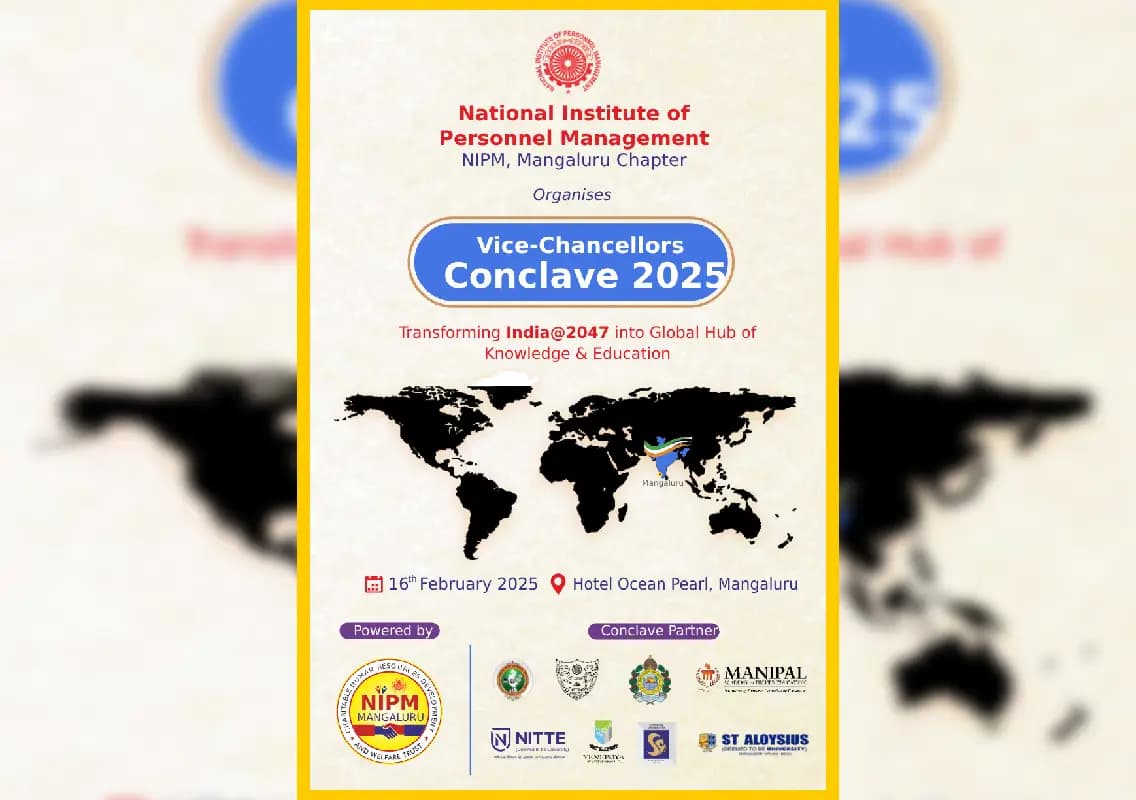 NIPM Mangaluru is set to host Vice-Chancellors Conclave 2025 in Mangaluru