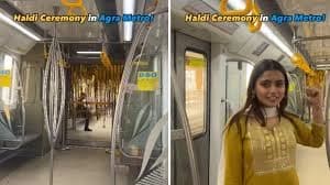 Viral Video Sparks Debate Over Party in Agra Metro: Haldi or Basant Panchami?