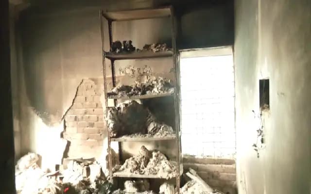 Fire Guts Government Office in Chikkaballapur on Ugadi