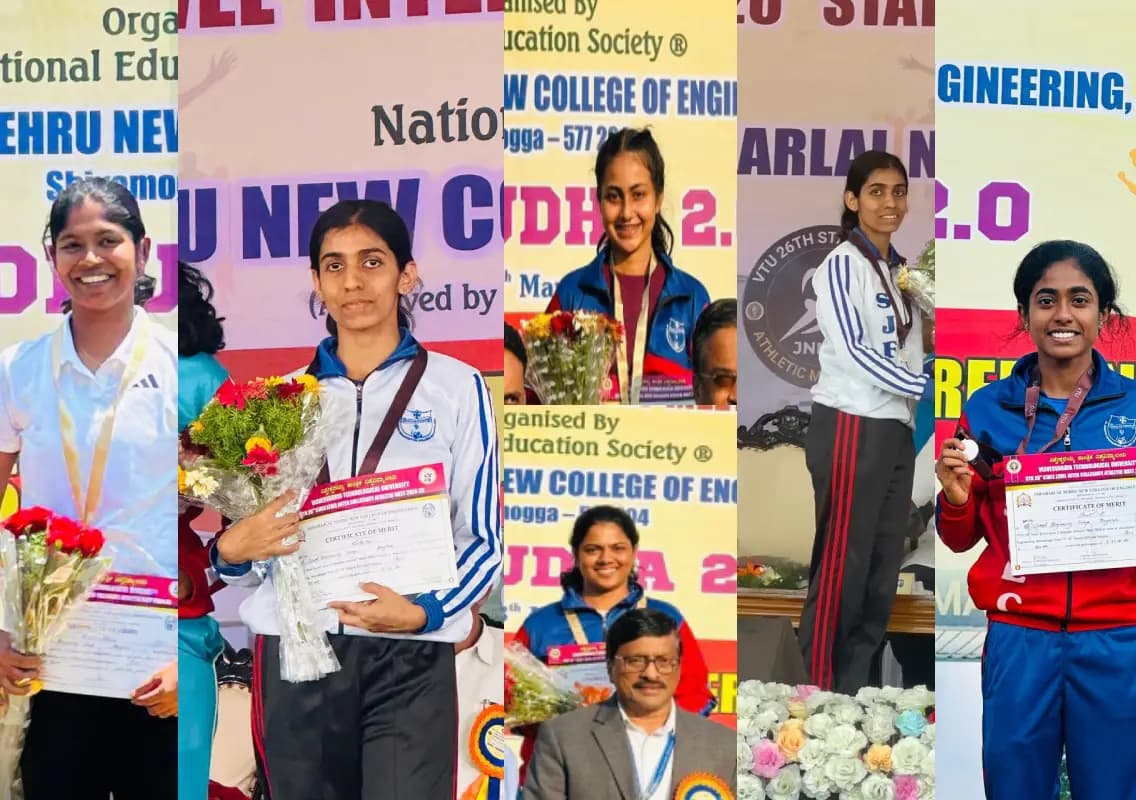 SJEC women’s athletics team shines at VTU State Level Meet