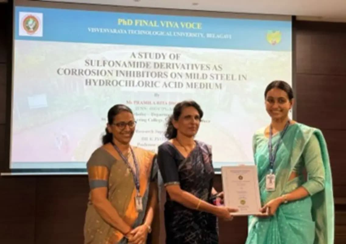 Mrs Pramila Rita D’Souza awarded Ph.D. from VTU
