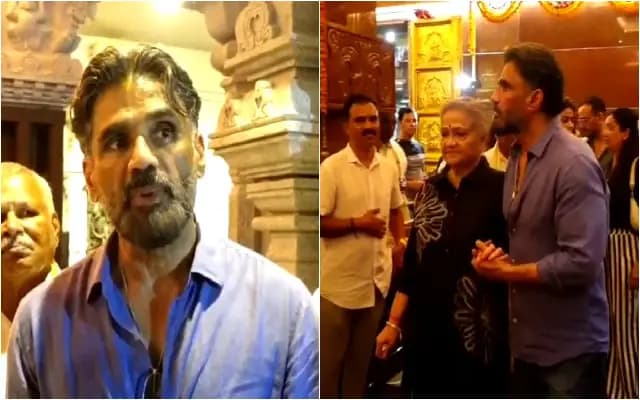 Sunil Shetty Visits Renovated Marigudi Temple in Udupi with Family