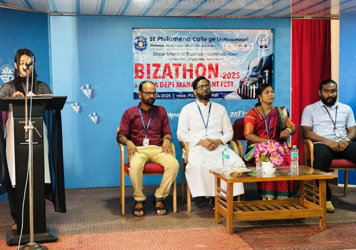 ‘Bizathon 2025’; A Platform for Budding Entrepreneurs at St Philomena College (Autonomous) Puttur