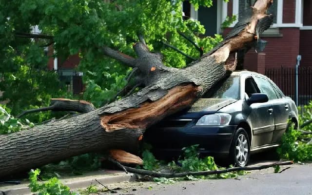 Mangaluru: Uprooted Tree Cripples Falnir, Damages Vehicles and Cuts Power