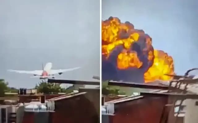 Air India Flight with 242 Aboard Crashes Near Ahmedabad; Emergency Ops Underway