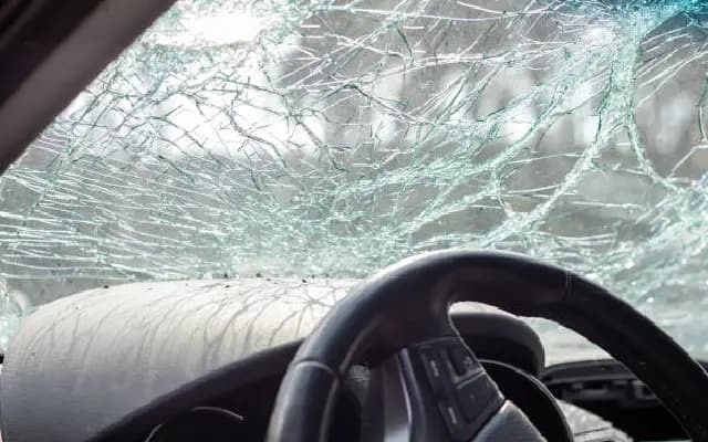 2 Injured as Car Crashes Into Parked Lorry Near Hejamadi Toll Plaza