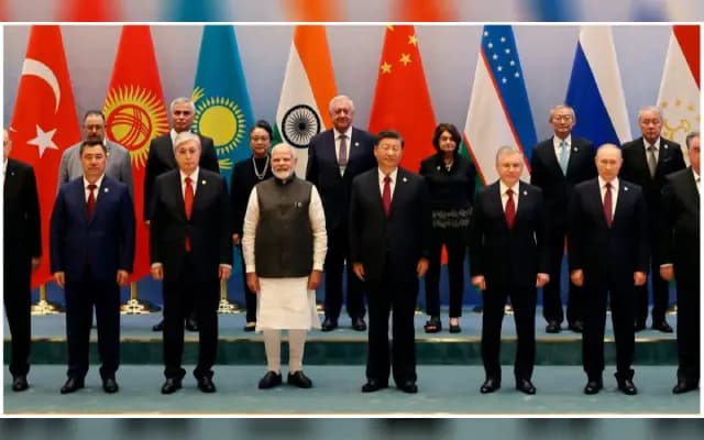 SCO family’s first pic: PM Modi in front row, Putin next to Xi Jinping