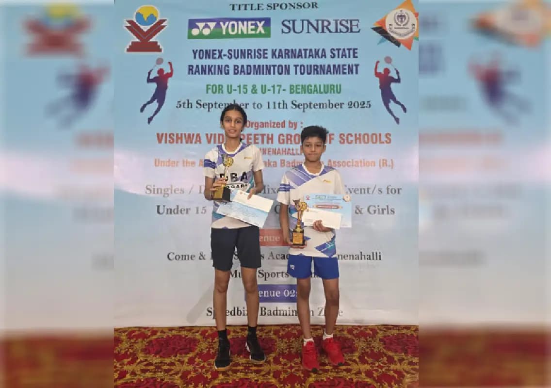 Mangaluru’s Kian PC shines with double bronze at state ranking badminton meet