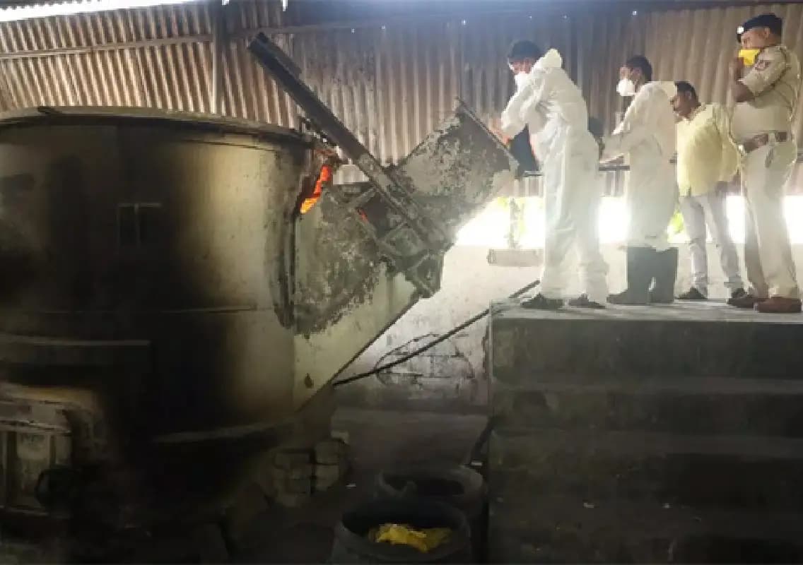 Excise department destroys seized ganja in Udupi