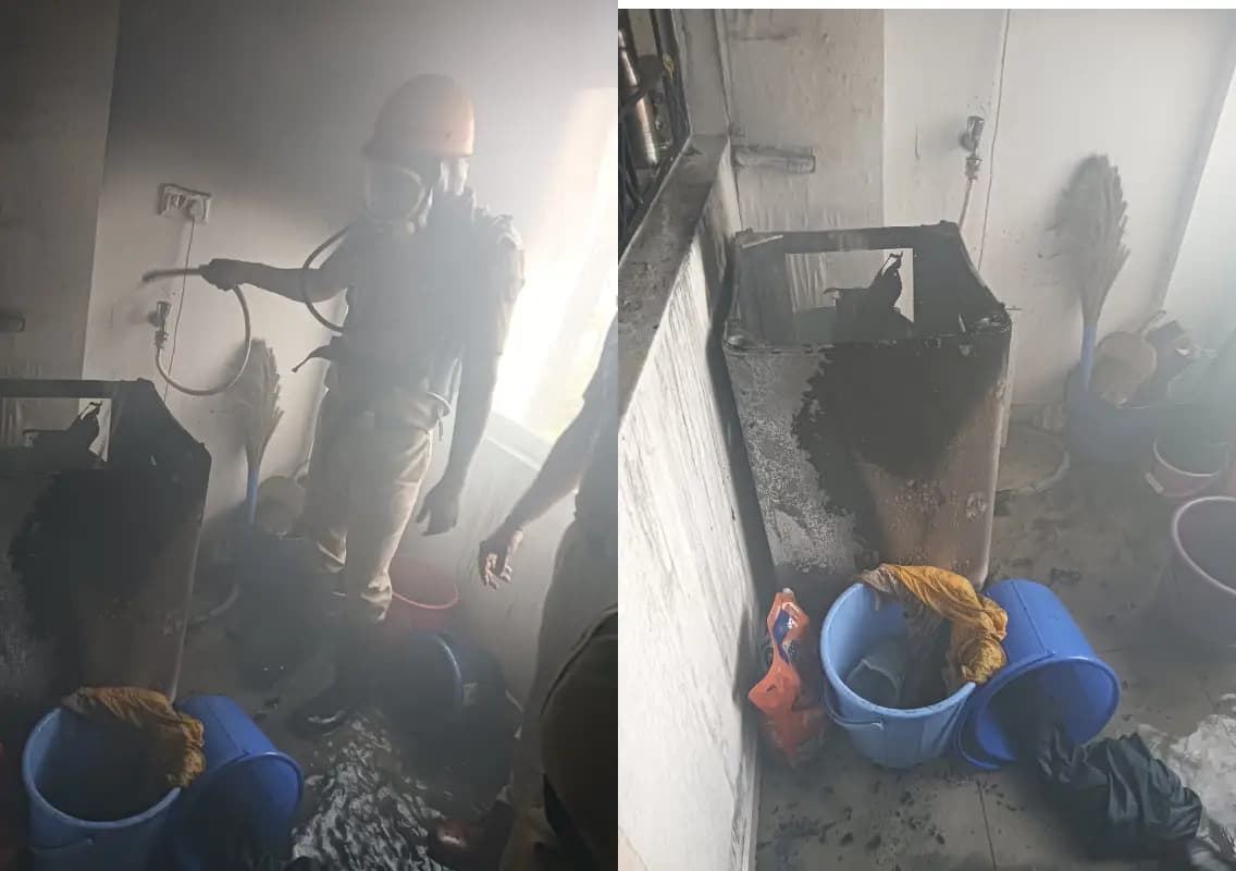 Washing machine fire in Manipal apartment causes scare, woman rescued