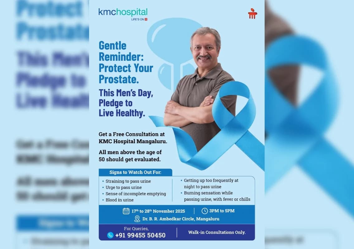KMC Hospital Mangaluru urges men to prioritise prostate health through Men’s Day screening initiative