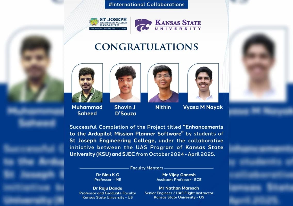 SJEC Students Complete International Collaborative Project with Kansas StateUniversity, USA