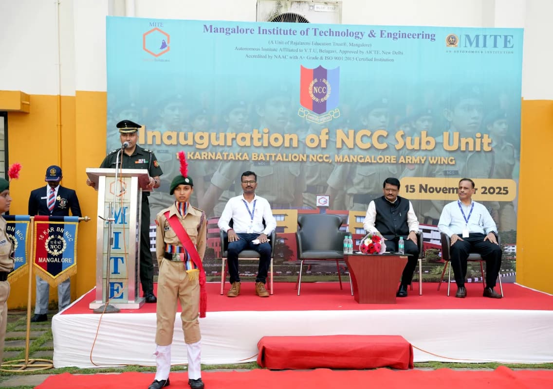 NCC Sub-Unit inaugurated at MITE Moodbidri