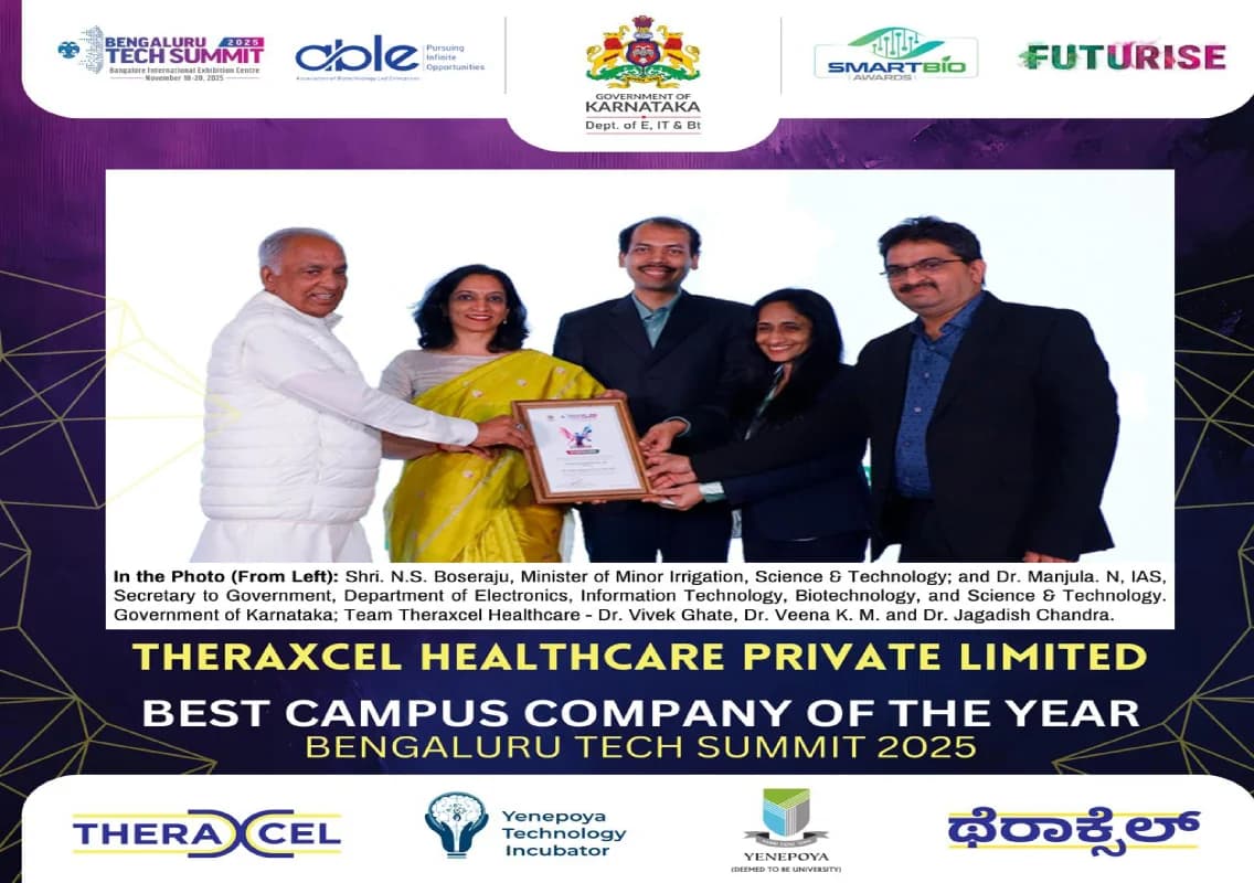 Theraxcel Healthcare of Yenepoya University wins Best Campus Company at BTS 2025
