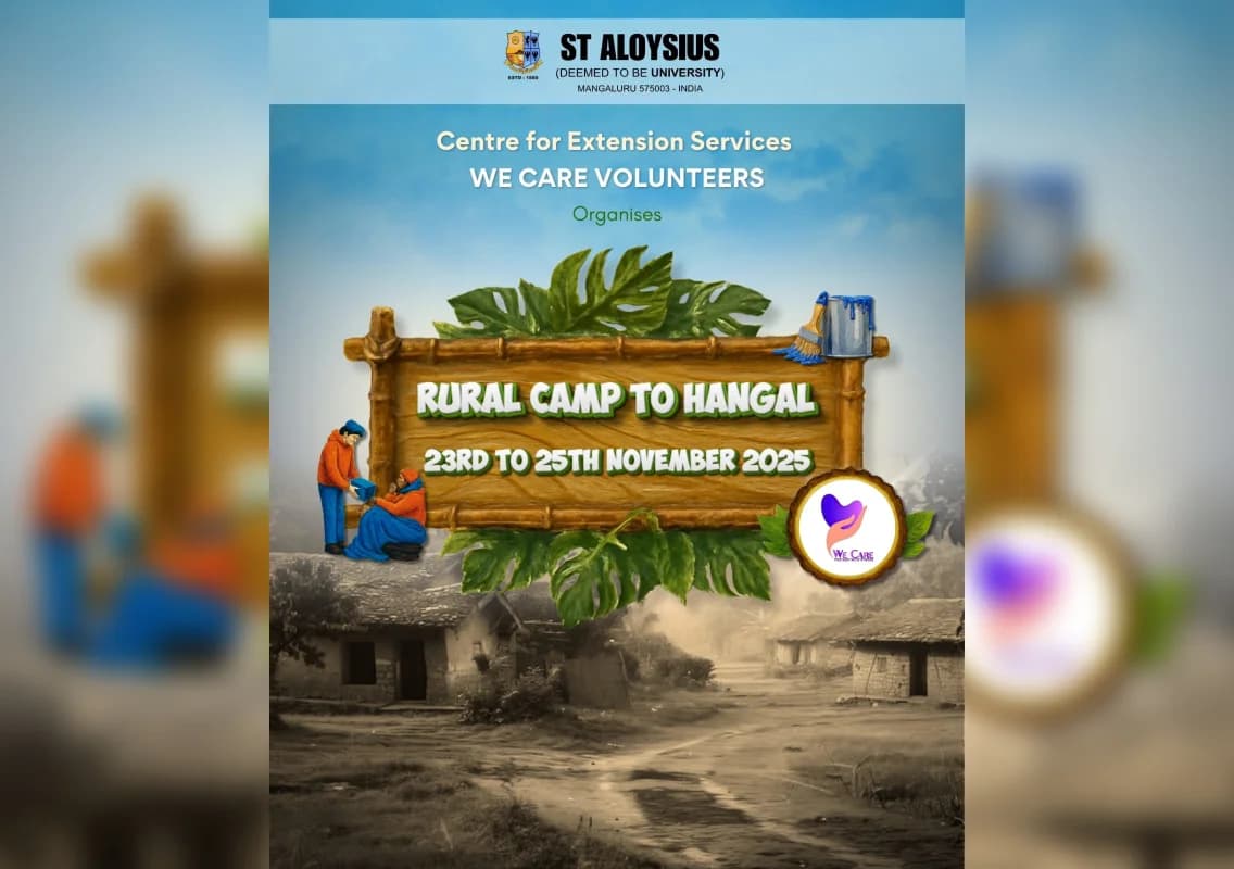 St Aloysius University organises three-day rural camp at Inaamniralgi, Hangal