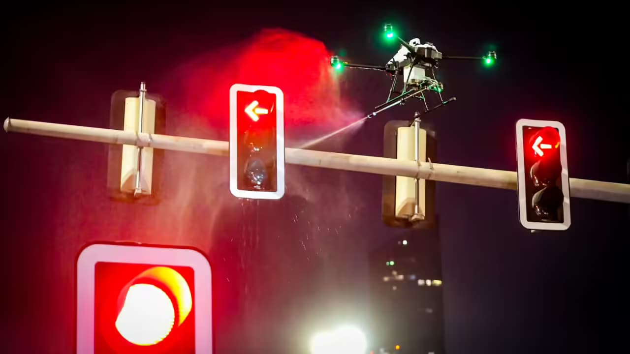 Dubai uses drones to clean traffic signals in smart city push