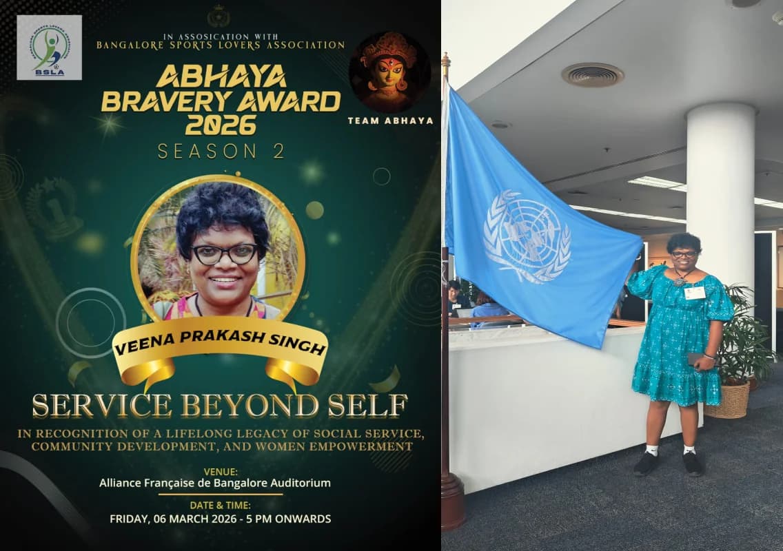 Veena Prakash Singh to receive ‘Service Beyond Self’ honour at Abhaya Bravery Award 2026