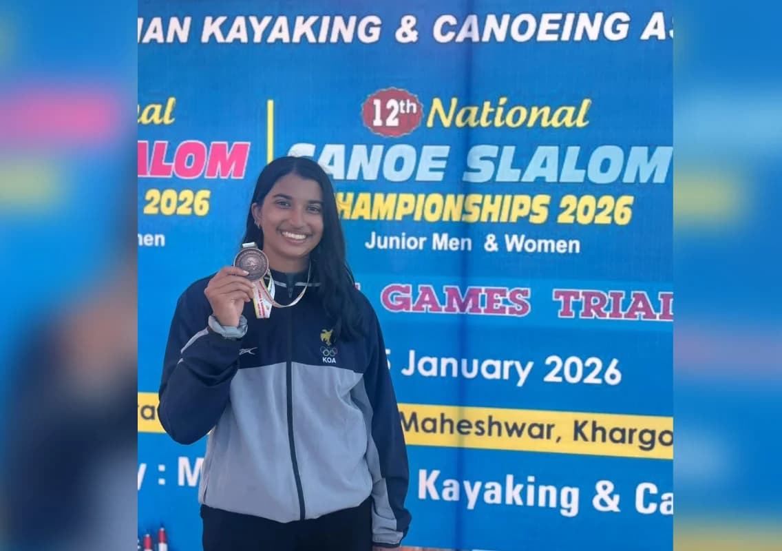 Karnataka’s Pranjala Shetty wins bronze in junior national kayak slalom