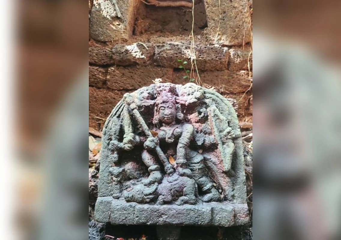 Rare Mahishamardhini sculpture found in ruined Kundabarandadi temple