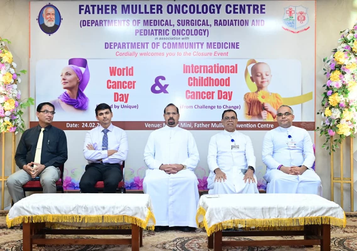 Father Muller concludes month-long cancer awareness drive