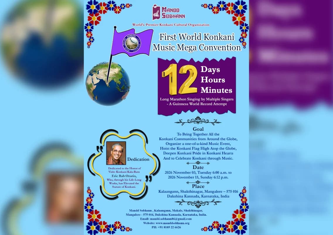 Mandd Sobhann prepares for 300-hour Konkani singing marathon