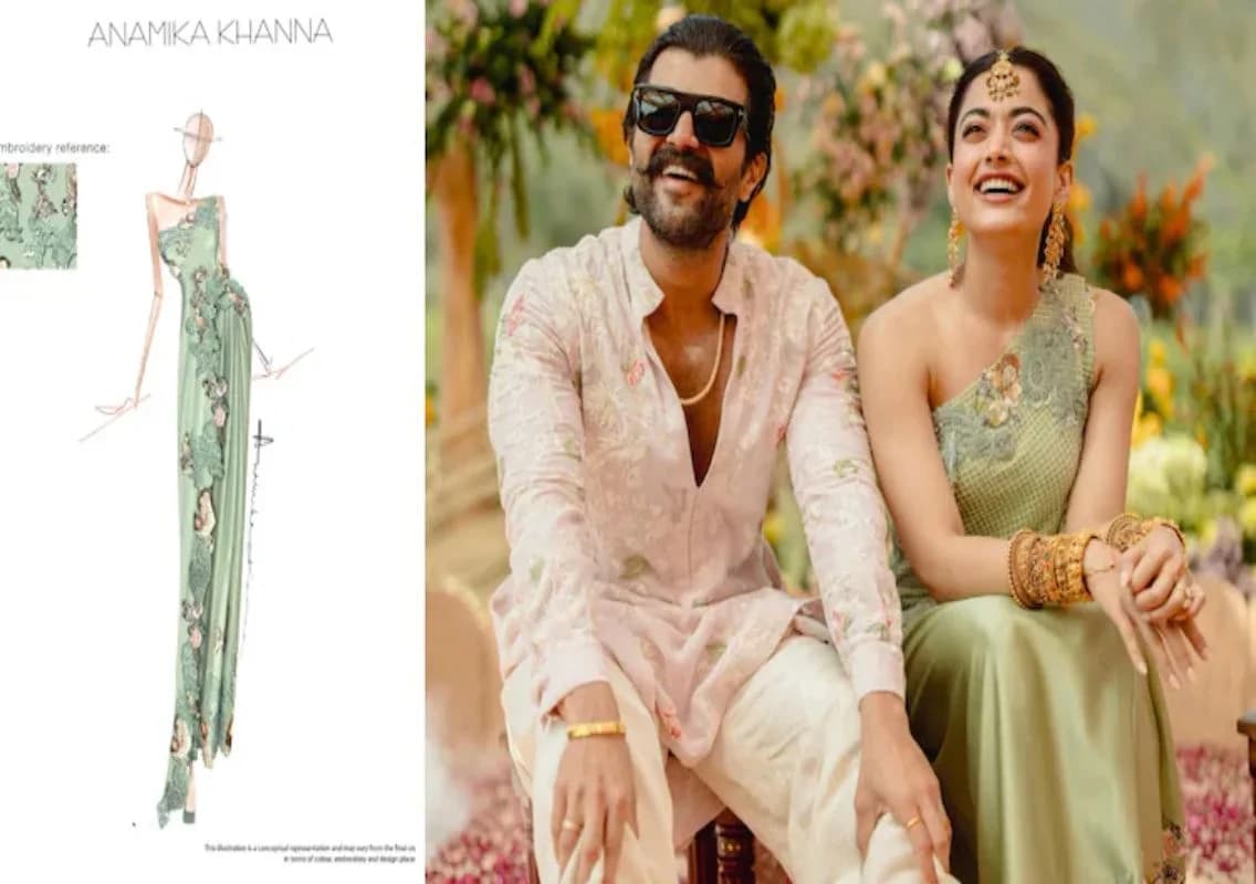 Rashmika Mandanna’s haldi look stuns with gold kadhas