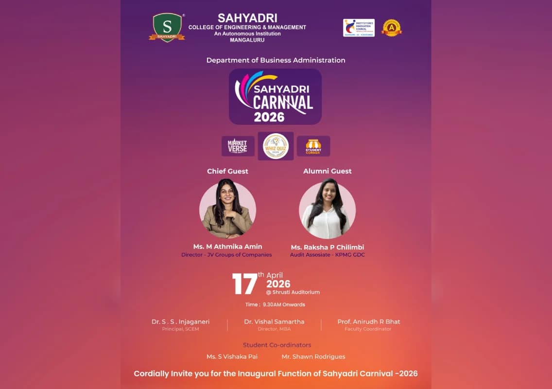 Sahyadri Carnival 2026 to showcase innovation and talent