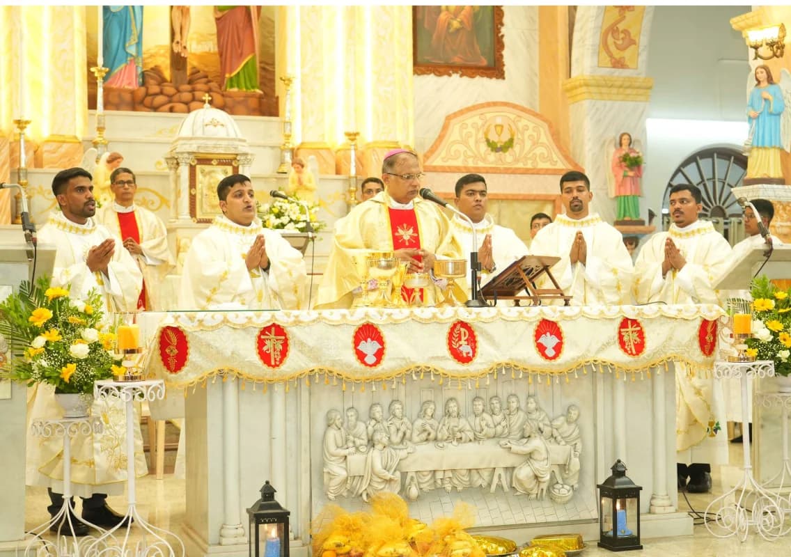 Five new priests ordained for Mangaluru Diocese at Cordel