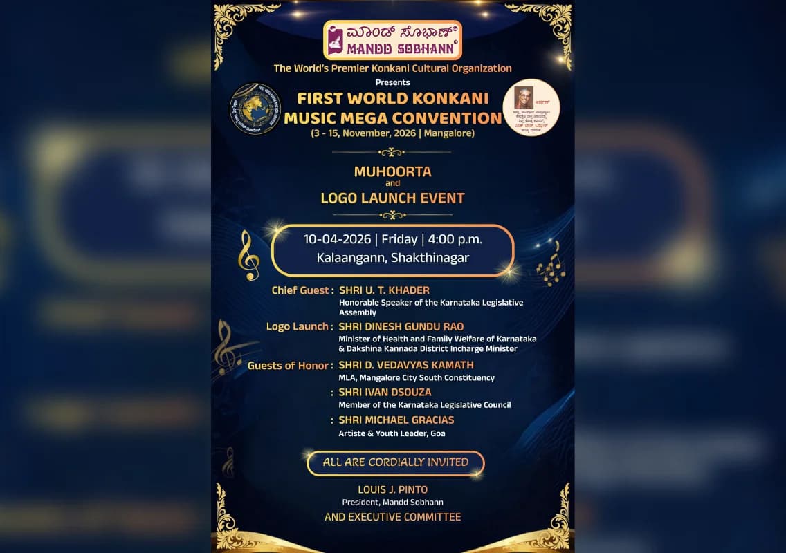 Mandd Sobhann to launch World Konkani Music Convention logo