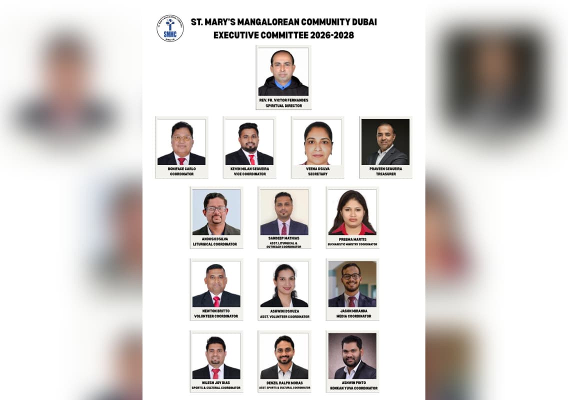 St. Mary’s Mangalorean Community Dubai Announces its Executive Core Committee forterm 2026 to 2028.