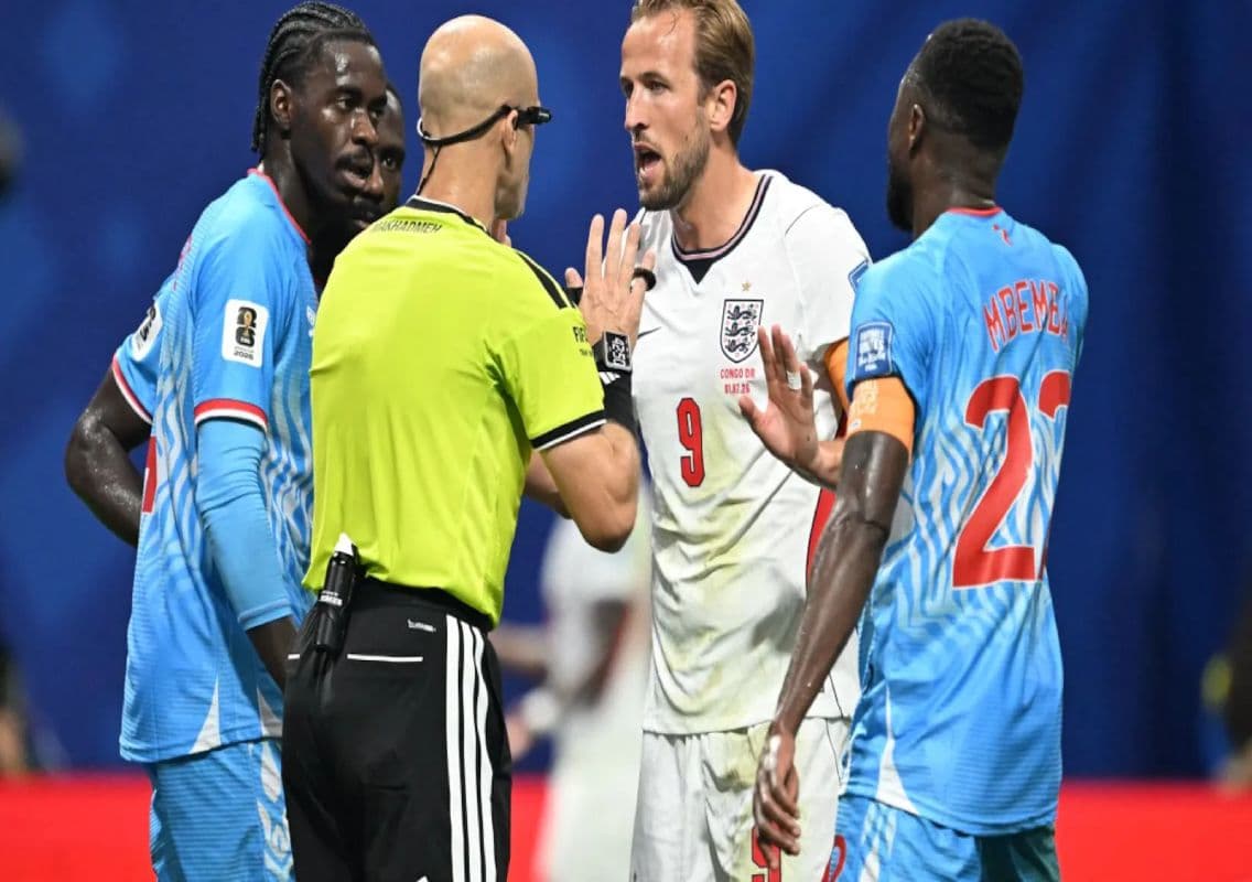 VAR row erupts as Kane denied penalty vs DR Congo