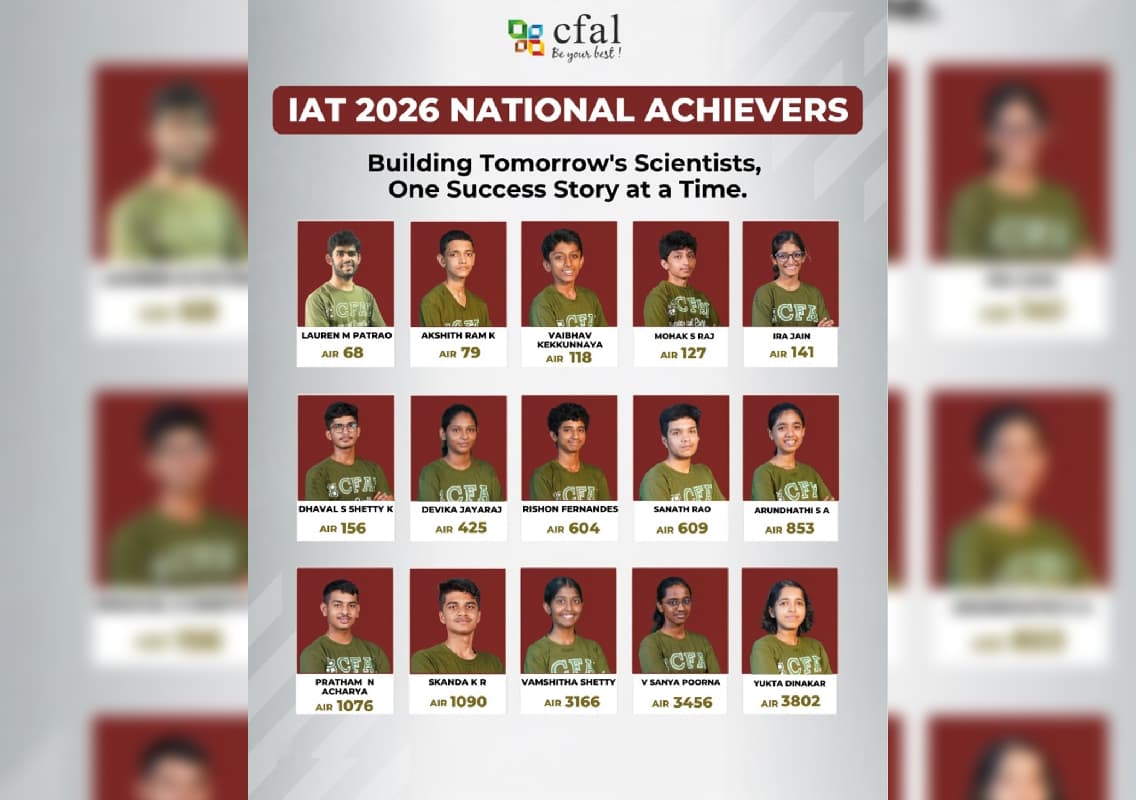 CFAL Students Secure Top Ranks in IAT 2026