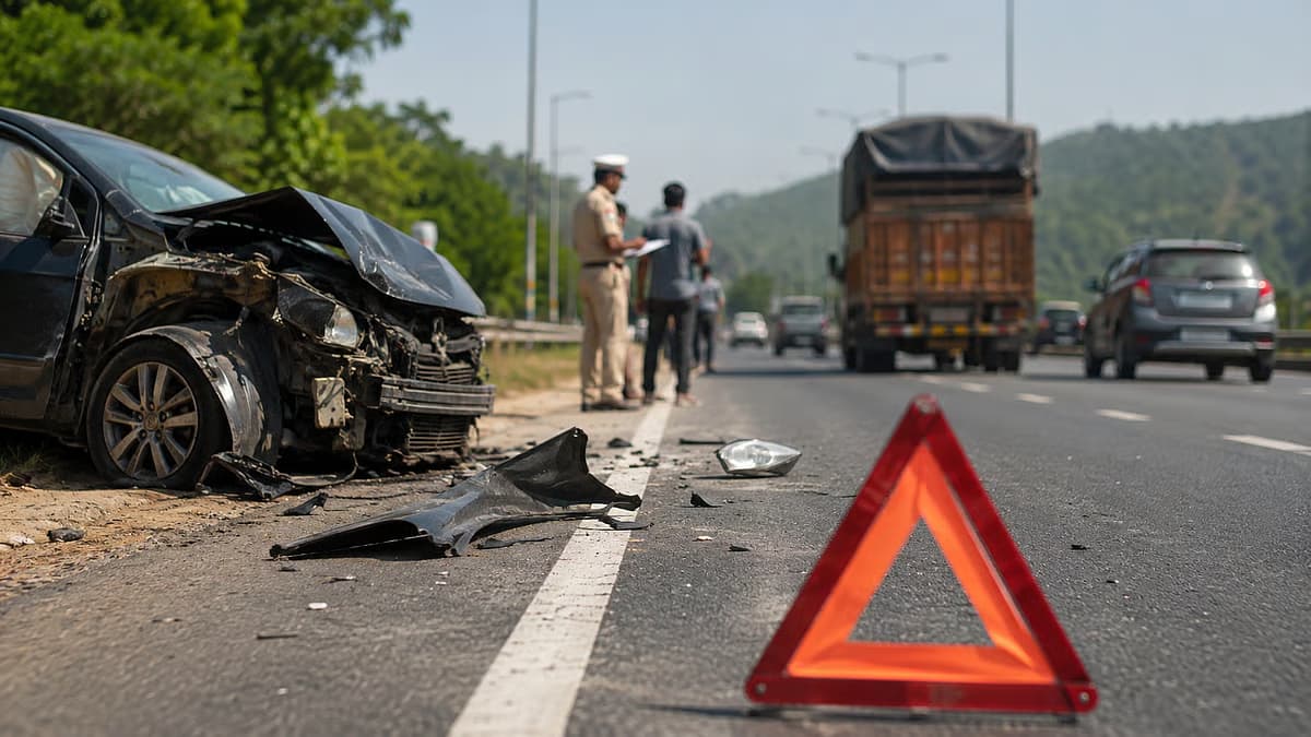 Four Killed in Car-Lorry Collision in Shivamogga