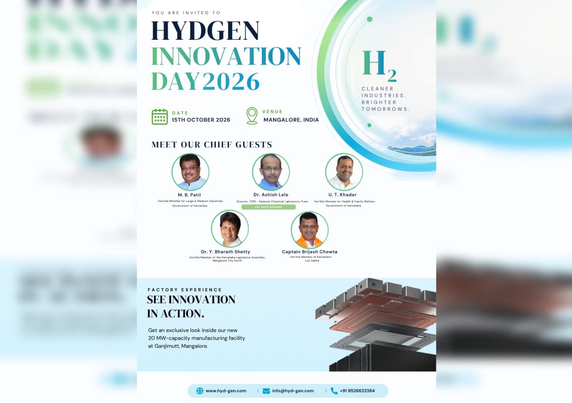 Hydrogen Facility Inauguration in Mangaluru on Oct 15