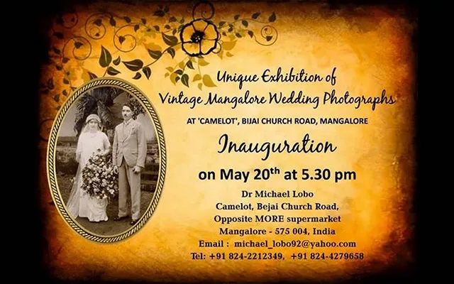 Exhibition of Vintage Mangalorean Wedding Photographs to Open at ‘Camelot’ - News Karnataka