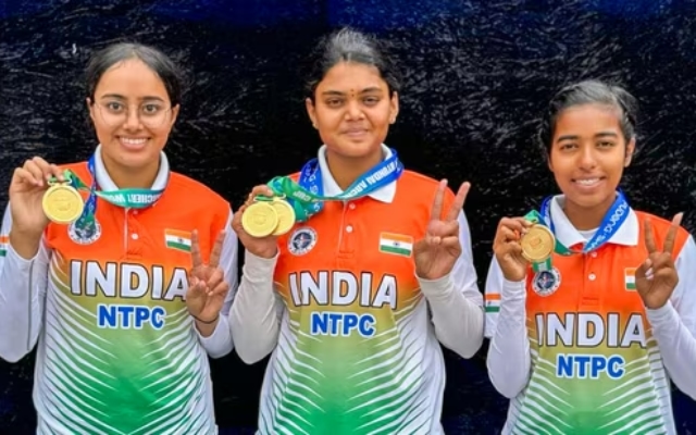 India Wins Gold in Women's Compound Archery, Mixed Team Takes Silver - News Karnataka