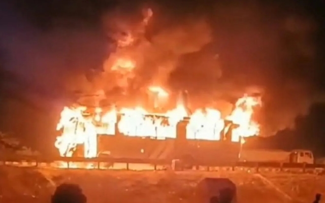 Tragic Bus Fire in Haryana Claims Lives of 8 Devotees - News Karnataka