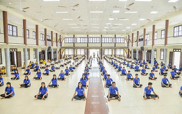 10th International Day of Yoga Celebrated at St Philomena College - News Karnataka