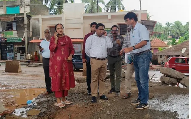 Deputy Commissioner Inspects National Highway Works in Kalladka - News Karnataka