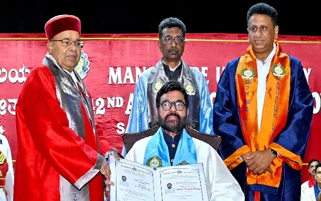 K Prakash Shetty Awarded Honorary Doctorate by Mangalore University - News Karnataka