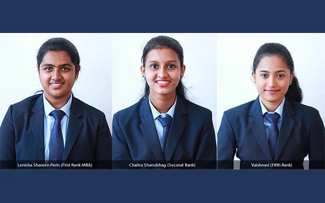 MSNIM, Bondel Bags 3 Ranks, Including the Top Two in MU MBA Exam - News Karnataka