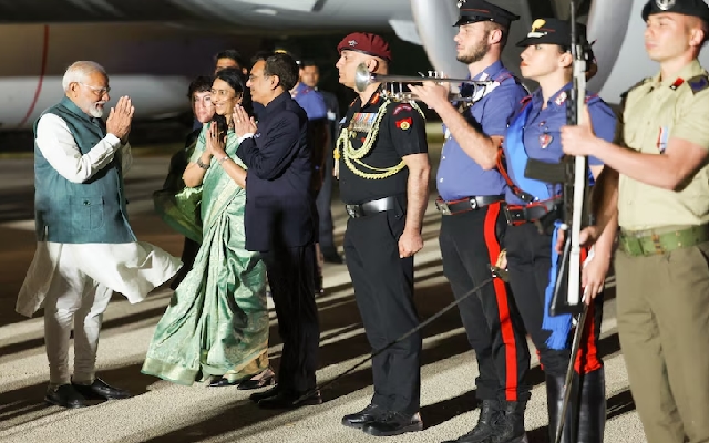 PM Modi arrives in Italy for G7 Summit, to meet several world leaders today - News Karnataka