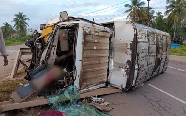 Serious Injury in Udyavar Highway Collision Involving Stranded Lorry - News Karnataka