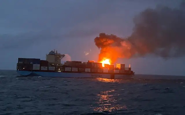 Fire on Container Ship M V Mayarisk Frankfurt Extinguished After a Week - News Karnataka