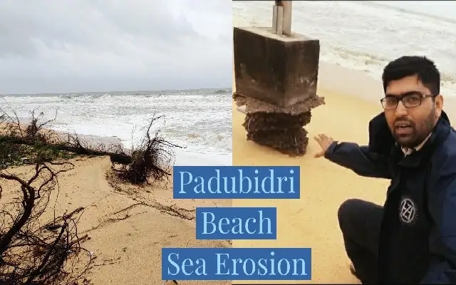 Concrete Road to Padubidri Blue Flag Beach Collapses Due to Sea Erosion - News Karnataka