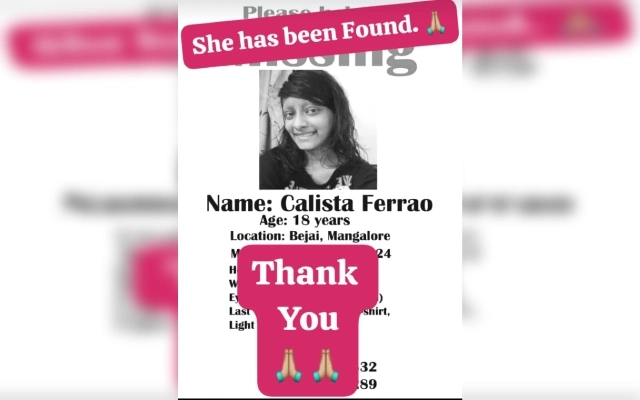 Barke Police Locate Missing Teen Calista Ferrao in Karkala - News Karnataka