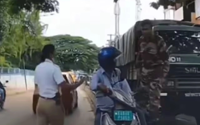 Bengaluru Traffic Incident: Army Jawan's Intervention Goes Viral - News Karnataka